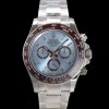 [로렉스] 남성용 코스모그래프 데이토나 플래티넘 m126506-0002 세라믹 베젤 40mm 크로노그래프 7750 오토매틱 무브먼트 바게트 아이스 블루 다이얼 rol5321
