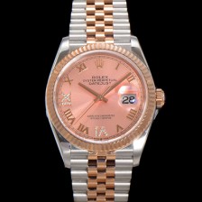 [로렉스] 남성용 데이저스트 m126231 18K 로즈골드 로마인덱스 36mm 오토매틱 Cal.3235 무브먼트 핑크 다이얼 rol5364