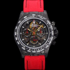 [로렉스]남성용 데이토나 포지드카본 40mm 크로노그래프 오토매틱 Cal.4130 무브먼트 스켈레톤 다이얼 rol5368