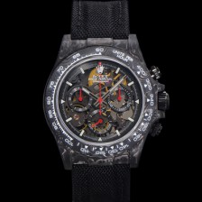 [로렉스]남성용 데이토나 포지드카본 40mm 크로노그래프 오토매틱 Cal.4130 무브먼트 스켈레톤 다이얼 rol5370