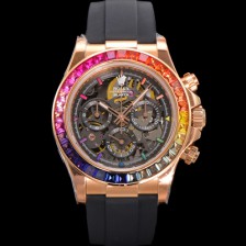 [로렉스]남성용 데이토나 40mm 크로노그래프 18k 로즈골드 오토매틱 Cal.4130 무브먼트 스켈레톤 다이얼 rol5381