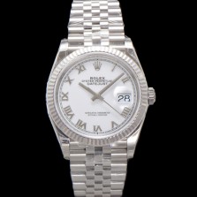 [로렉스] 남성용 904L스틸!! 신형 데이저스트 36mm II m126234-0025 오토매틱 Cal.3235 무브먼트 로마인덱스 화이트 다이얼 rol5385