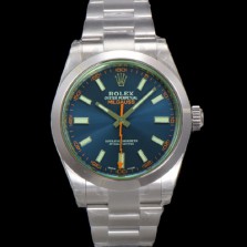 [로렉스] 남성용 New 밀가우스 m116400gv-0002 오이스터 퍼페추얼 40mm 오토매틱 Cal.3131 무브먼트 그린코팅 블루 다이얼 rol5390