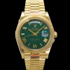 [로렉스] 남성용 New 데이데이트 m228238-0061 무게187g 18K 옐로우골드 40mm 오토매틱 Cal.2836-2 타입 그린 다이얼 rol5397