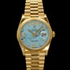 [로렉스] 남성용 New 데이데이트 m128238-0071 무게173g 18K 옐로우골드 프레지던트 36mm 오토매틱 Cal.2836-2 타입 다이아몬드 터키석 다이얼 rol5409