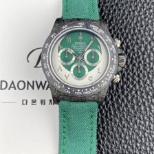 [로렉스]남성용 데이토나 DIW 포지드카본 커스텀 40미리 크로노그래프 오토매틱 Cal.4130 무브먼트 그린 다이얼 rol5650