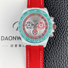 [로렉스]남성용 데이토나 DIW 포지드카본 커스텀 40미리 크로노그래프 오토매틱 Cal.4130 무브먼트 실버 다이얼 rol5651