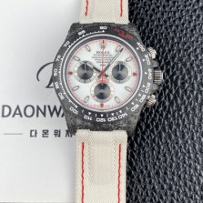 [로렉스]남성용 데이토나 DIW 포지드카본 커스텀 40미리 크로노그래프 오토매틱 Cal.4130 무브먼트 화이트 다이얼 rol5653