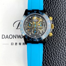 [로렉스]남성용 하이엔드 데이토나 세라믹 베젤 40mm 크로노그래프 오토매틱 Cal.4130 무브먼트 스켈레톤 다이얼 rol5660