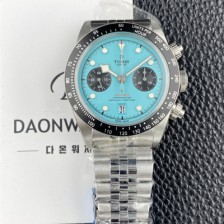 [튜더] 남성용 헤리티지 블랙베이 M79360N 크로노그래프 팬더 41mm 오토매틱 7750무브먼트 플라밍고 블루 다이얼 tud5139