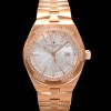 [바쉐런 콘스탄틴] 여성용 오버시즈 4605V200R-B968 18K 로즈골드 오토매틱 무브먼트 35mm 실버 다이얼 vac1144
