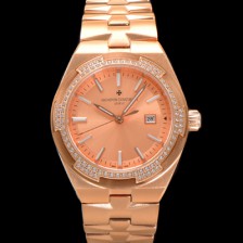 [바쉐런 콘스탄틴] 여성용 오버시즈 4605V200R-B968 18K 로즈골드 오토매틱 무브먼트 35mm 샴페인 다이얼 vac1145