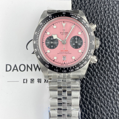 [튜더] 남성용 헤리티지 블랙베이 M79360N 크로노그래프 팬더 41mm 오토매틱 7750무브먼트 핑크 다이얼 tud5138