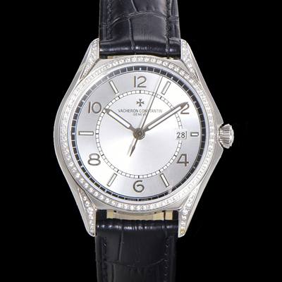 [바쉐론 콘스탄틴] 남성용 피프티식스 Ref.4600E 오토매틱 1326 타입 40mm 보석/큐빅 가죽줄 실버 다이얼 vac1146