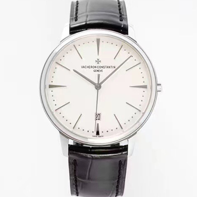 [바쉐론콘스탄틴] 남성용 패트리모니 85180/000G-9230 셀프 와인딩 드레스 워치!! 화이트 다이얼 오토매틱 무브먼트 vac1163