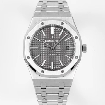 [오데마피게] 남성용 하이엔드 로얄오크 15400ST.OO.1220ST.04 오토매틱 Cal.3120타입 41mm 그레이 와플 다이얼 aud6565