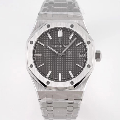 [오데마피게] 로얄오크 하이엔드 15500ST.OO.1220ST.02 최신형 Cal.4302 셀프와인딩 무브먼트 41MM 그랜드 파피스리 패턴 그레이 다이얼 AUD78408