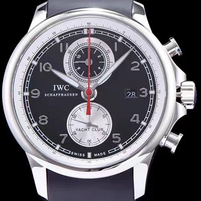 아이더블유씨 남성용 요트클럽 블랙 다이얼 오토매틱 무브먼트 IWC0200 실사 이미지