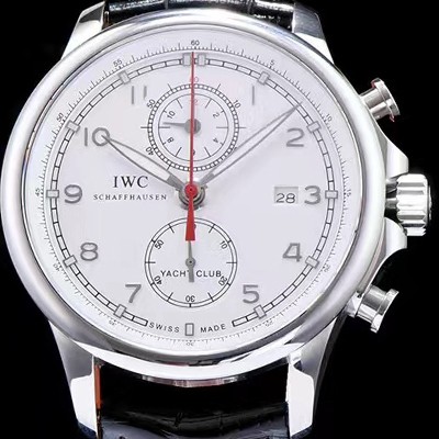 아이더블유씨 남성용 요트클럽 화이트 다이얼 오토매틱 무브먼트 IWC0230 실사 이미지