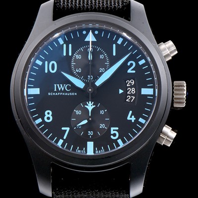 아이더블유씨 남성용 에디션 탑건 IW388003 세라믹 블랙다이얼 IWC0201 실사 이미지