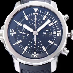 아이더블유씨 남성용 아쿠아타이머 크로노그래프 V6F 1:1 베스트 에디션 블랙 다이얼 IWC0200 실사 이미지