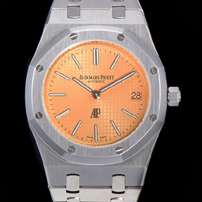 오데마피게 로얄오크 점보 엑트라-씬 오토매틱 Cal.2121 타입 39mm 남성용 메탈줄 옐루다이얼 aud71840 실사 이미지