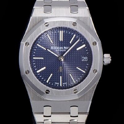 오데마피게 로얄오크 점보 엑트라-씬 오토매틱 Cal.2121 타입 39mm 남성용 메탈줄 블랙다이얼 aud78615 실사 이미지