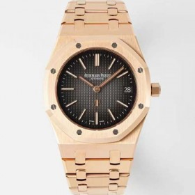 오데마피게 남성용 하이엔드 로얄오크 16202OR.OO.1240OR.02 엑스트라 씬 18K 로즈골드 39mm 오토매틱 Cal.7121타입 그레이 다이얼 aud6569 실사 이미지