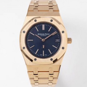 오데마피게 남성용 하이엔드 로얄오크 15202OR.OO.1240OR.01 엑스트라 씬 18K 로즈골드 39mm 오토매틱 Cal.2121타입 블루 다이얼 aud6570 실사 이미지