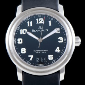 블랑팡 남성용 레만 2150-1130m-63 더블 윈도 빅데이트 40MM UP!! 블랙 밀리터리 다이얼 Cal.6950 오토매틱 무브먼트 BLA4201 실사 이미지