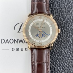 블랑팡 남성용 빌레레 퀀탬 컴플레트 40mm 문페이즈 18K 로즈골드 오토매틱 Cal.6654타입 그레이 다이얼 bla4217 실사 이미지