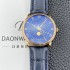 [블랑팡] 남성용 빌레레 퀀탬 컴플레트 40mm 문페이즈 18K 로즈골드 오토매틱 Cal.6654타입 블루 다이얼 bla4219