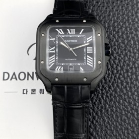 까르띠에 남성용 산토스 드 까르띠에 워치 WSSA0039 라지 39.8mm 오토매틱 9015 무브먼트 블랙 다이얼 car69394 실사 이미지
