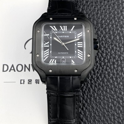 까르띠에 남성용 산토스 드 까르띠에 워치 WSSA0039 라지 39.8mm 오토매틱 9015 무브먼트 블랙 다이얼 car69394 실사 이미지