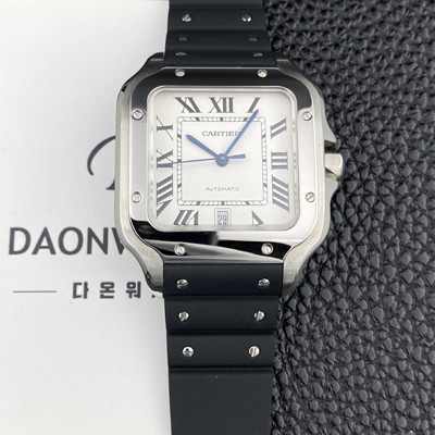 까르띠에 남성용 산토스 드 까르띠에 워치 WSSA0018 라지 39.8mm 오토매틱 9015 무브먼트 화이트 다이얼 car69396 실사 이미지