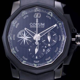 코럼 남성용 어드미럴스컵 크로노그래프 48mm 블랙다이얼 COR021 실사 이미지
