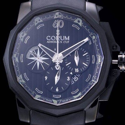 코럼 남성용 어드미럴스컵 크로노그래프 48mm 블랙다이얼 COR021 실사 이미지