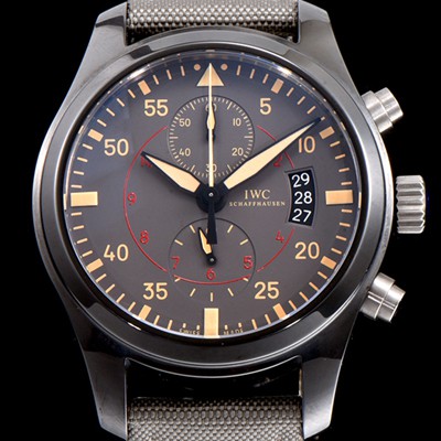 아이더블유씨 남성용 파일럿 탑건 IW388002 미라마 세라믹 빈티지 에디션 브라운다이얼 IWC0452 실사 이미지