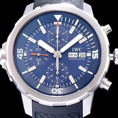아이더블유씨 남성용 아쿠아타이머 IW376805크로노그래프 블루 다이얼 IWC0401 실사 이미지