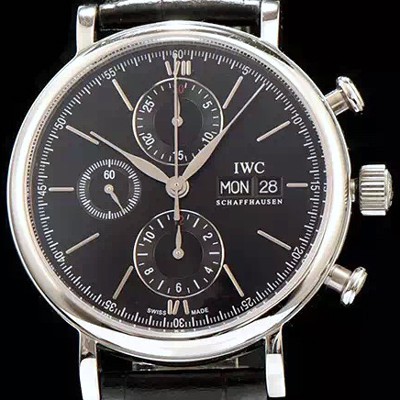 아이더블유씨 남성용 포르토피노 7750 오토매틱 무브먼트 블랙 다이얼 IWC0201 실사 이미지