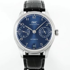 아이더블유씨 남성용 포루투기즈 IW501704 세븐데이즈 42mm 오토매틱 무브먼트 블루 다이얼 iwc4100 실사 이미지
