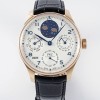 [아이더블유씨] 남성용 포루투기즈 IW503405 퍼페추얼 캘린더 더블 문 플래티넘 44mm 18k 로즈골드 오토매틱 무브먼트 화이트 다이얼 iwc4110