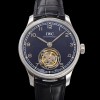 [아이떠블유씨] 남성용 포르투기저 핸드 와인드 투르비옹 42.4mm 가죽줄 블랙 다이얼 iwc71022