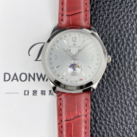 예거르쿨트르 남성용 마스터 캘린더 문페이즈 39mm 오토매틱 cal.866타입 실버 다이얼 jag0431 실사 이미지
