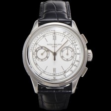 [파텍필립] 남성용 컴플리케이션 5170G 크로노그래프 오토매틱 7750 타입 39mm 가죽줄 화이트 다이얼 pat2205