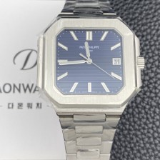 [파텝필립] 남성용 큐비투스 데이트 Ref.5821 45mm 오토매틱 Cal.26-330 SC 타입 블루 다이얼 pat2262