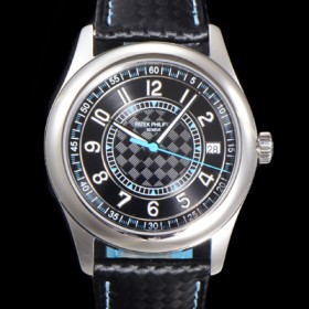 파택필립 남성용 칼라트라바 Ref.6007G-011 오토매틱 Cal.324 타입 40mm 가죽줄 블랙다이얼 pat78243 실사 이미지