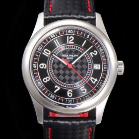 파택필립 남성용 칼라트라바 Ref.6007G-010 오토매틱 Cal.324 타입 40mm 가죽줄 블랙다이얼 pat78245 실사 이미지