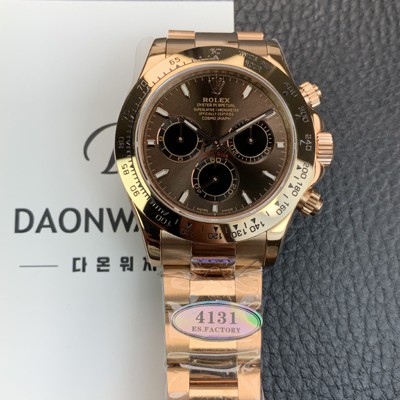 로렉스 남성용 신형 코스모그래프 데이토나 m116505ln 크로노그래프 18K 로즈골드 40mm 오토매틱 Cal.4131타입 초콜렛 다이얼 rol5607 실사 이미지