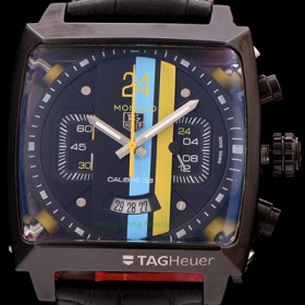 태그호이어 남성용 뉴 모나코 컨셉트 24 크로노그래프 블랙다이얼 TAG0420 실사 이미지